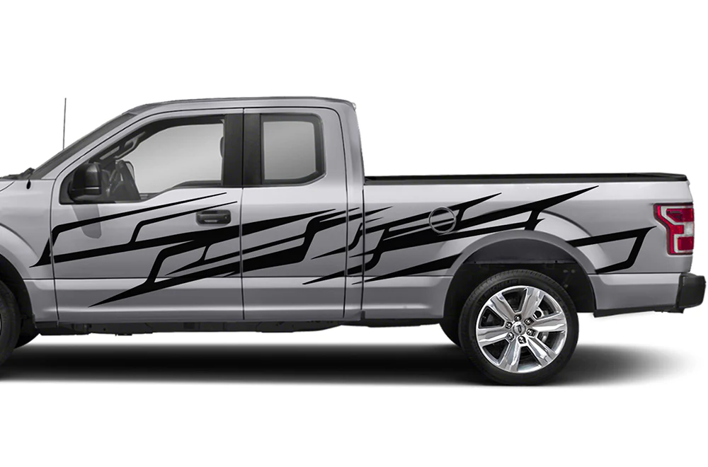 Side Patterns Graphics Vinyl Decals Compatible with Ford F150 Super Cab 6.5''