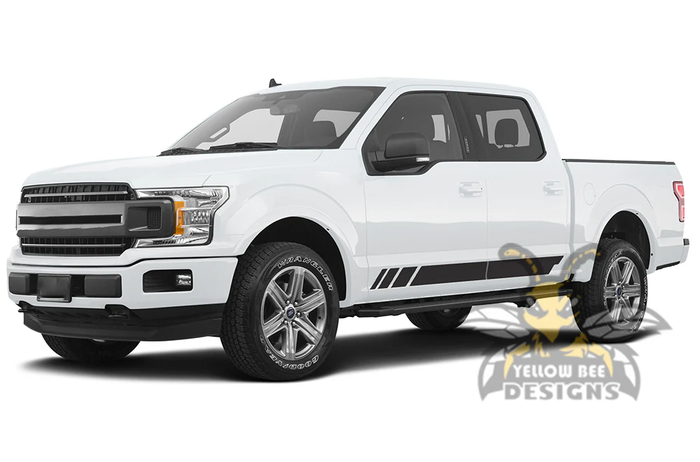 Side Rocker Graphics Vinyl Decals Compatible with Ford F150 Super Crew Cab 5.5'' - Image 2