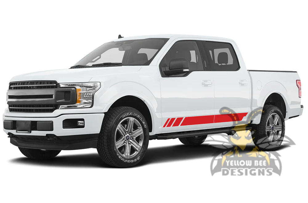 Side Rocker Graphics Vinyl Decals Compatible with Ford F150 Super Crew Cab 5.5'' - Image 3