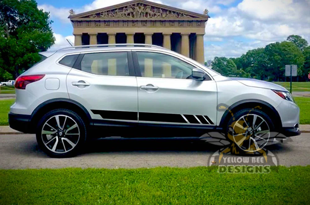 Side Rocker Stripes Graphics Vinyl Decals Compatible with Nissan Rogue - Image 2