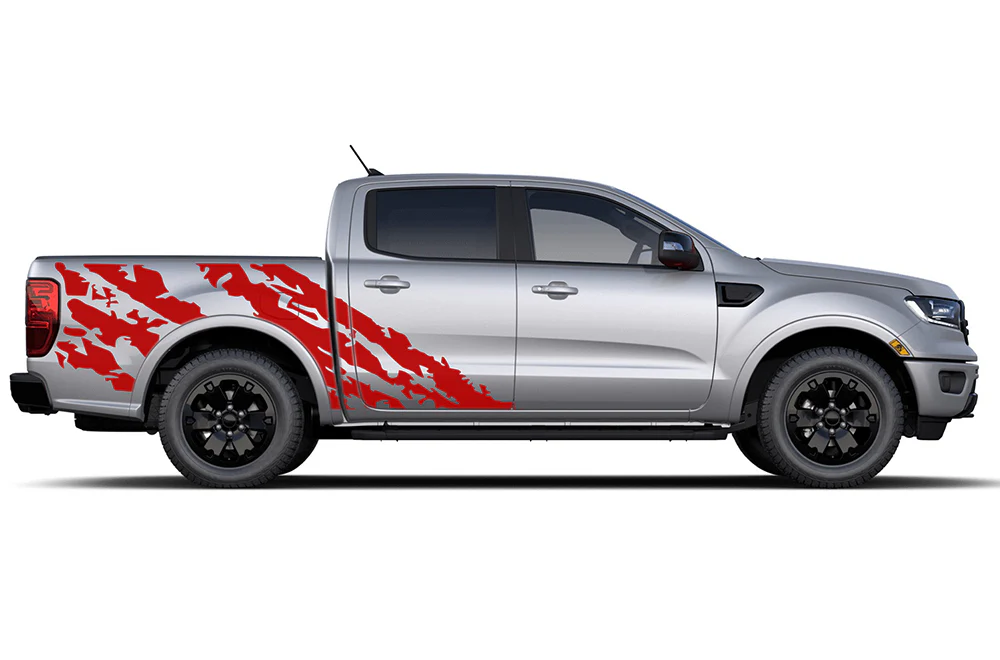 Side Scratches Bed Vinyl Decals Compatible with Ford Ranger - Image 3