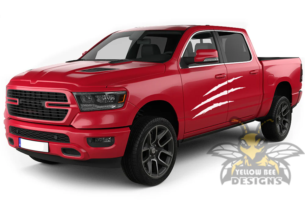 Side Scratches Graphics Kit Vinyl Decal Compatible with Dodge Ram 1500 Crew Cab - Image 3