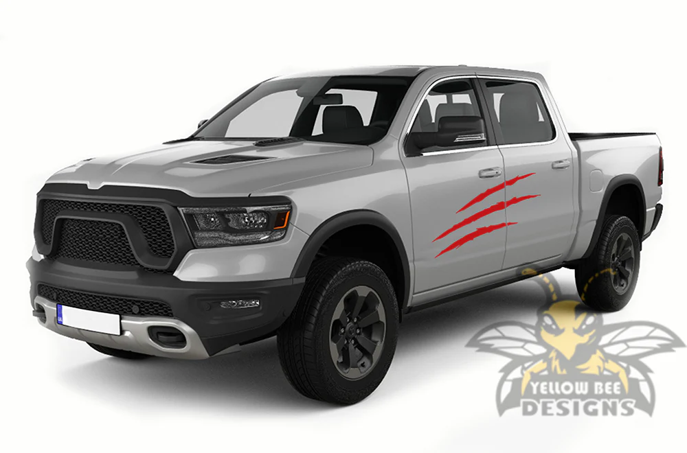 Side Scratches Graphics Kit Vinyl Decal Compatible with Dodge Ram 1500 Crew Cab - Image 4