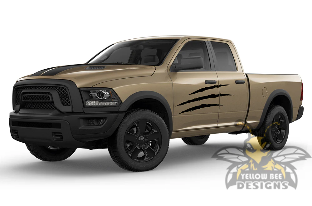 Side Scratches Graphics Kit Vinyl Decal Compatible with Dodge Ram 1500 Quad Cab - Image 2