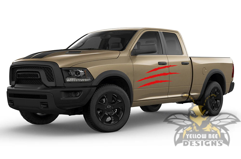 Side Scratches Graphics Kit Vinyl Decal Compatible with Dodge Ram 1500 Quad Cab - Image 4