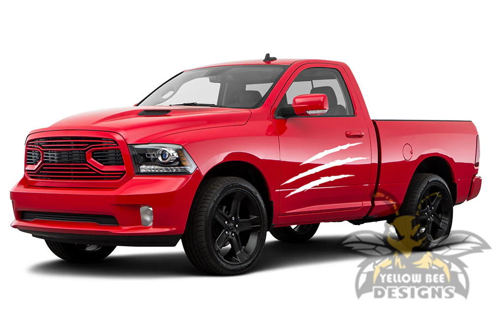 Side Scratches Graphics Vinyl Decals Compatible with Dodge Ram Regular Cab 1500 - Image 4