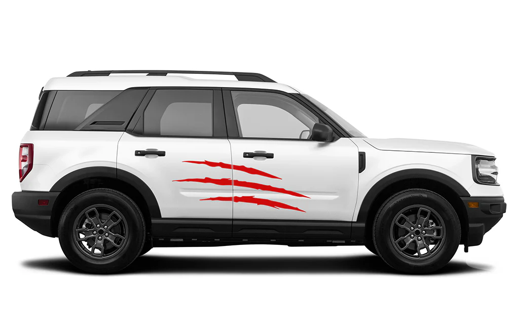 Side Scratches Graphics Vinyl Decals Compatible with Ford Bronco Sport - Image 3