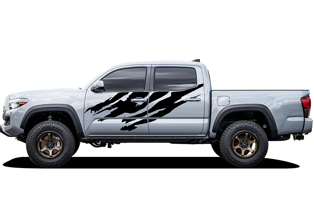 Side Shred Graphics Kit Vinyl Decal Compatible with Toyota Tacoma