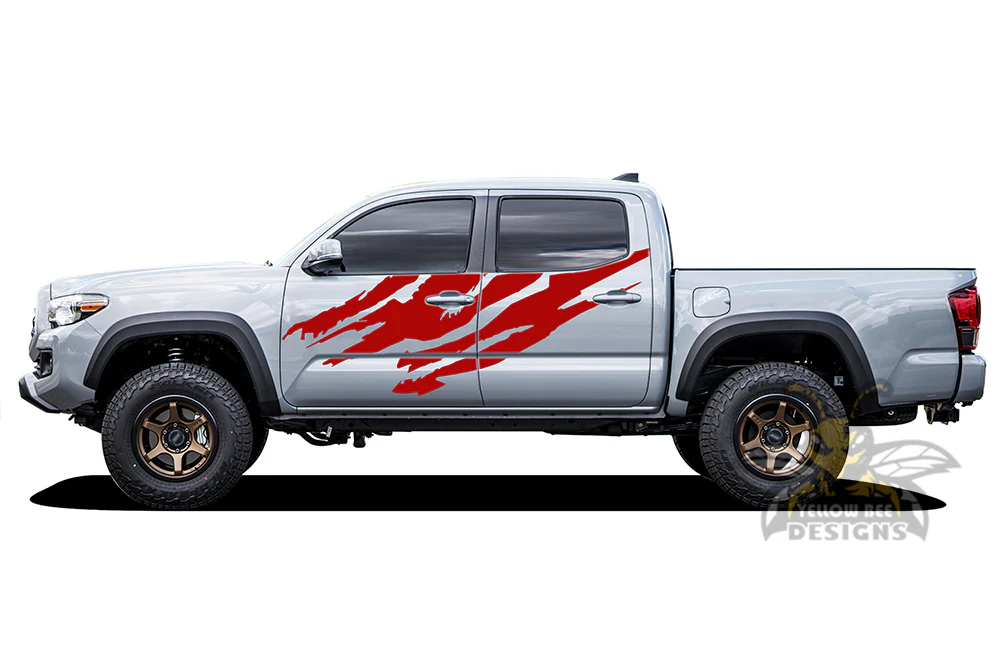 Side Shred Graphics Kit Vinyl Decal Compatible with Toyota Tacoma - Image 5