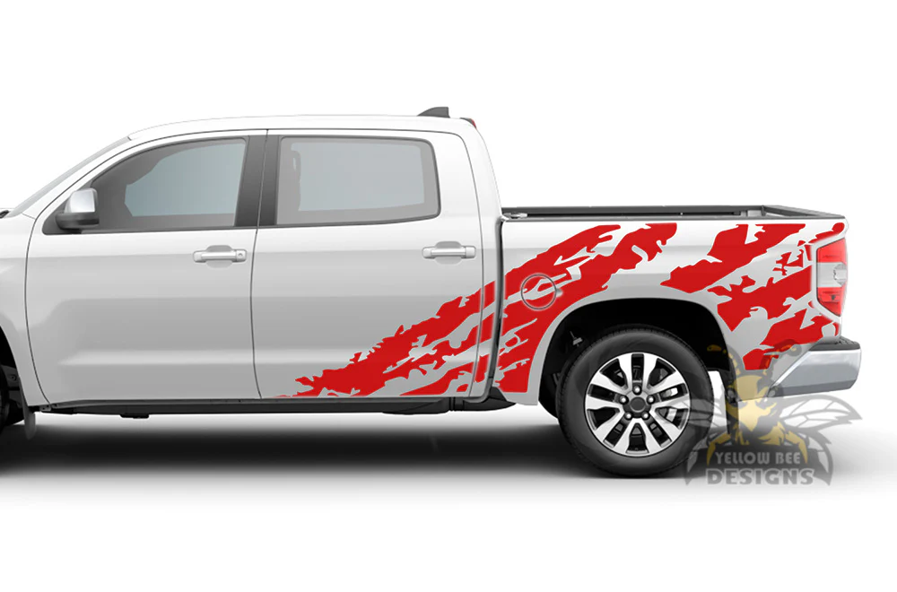 Side Shred Graphics Kit Vinyl Decal Compatible with Toyota Tundra Crewmax - Image 2
