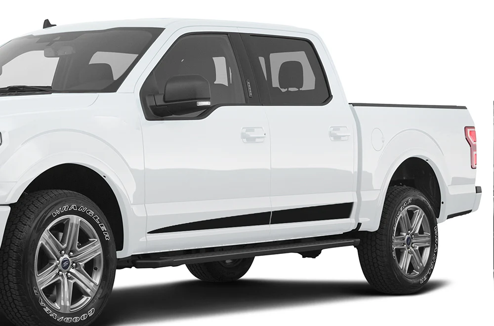 Side Spear Stripes Vinyl Decals Compatible with Ford F150 Super Crew Cab 5.5''