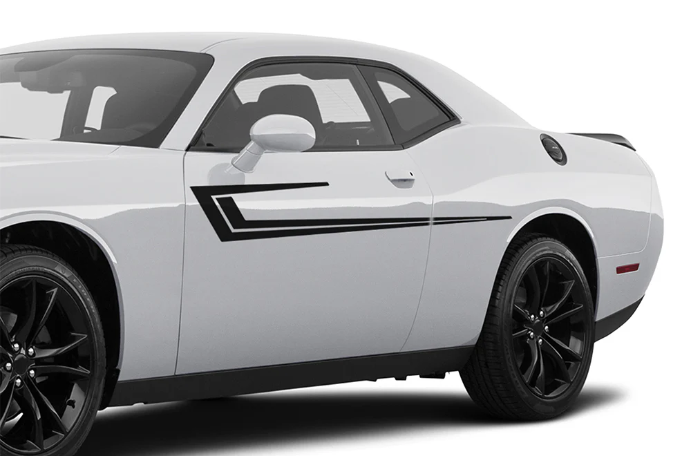 Side Speed Stripes Graphics Vinyl Decal Compatible with Dodge Challenger