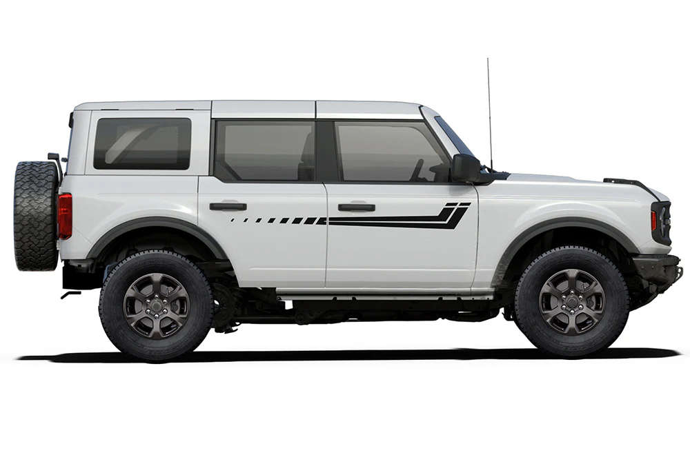 Side Speed Stripes Graphics Vinyl Decals Compatible with Ford Bronco