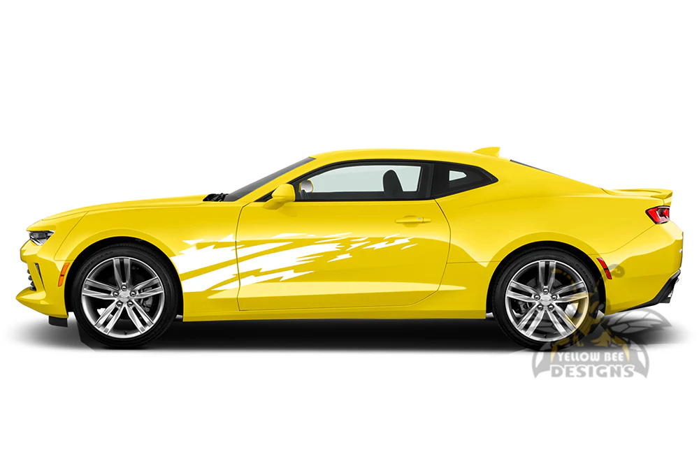 Side Splash Door Graphics Vinyl Decals Compatible with Chevrolet Camaro - Image 2