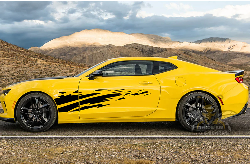 Side Splash Door Graphics Vinyl Decals Compatible with Chevrolet Camaro - Image 3