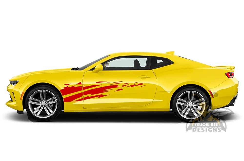 Side Splash Door Graphics Vinyl Decals Compatible with Chevrolet Camaro - Image 4