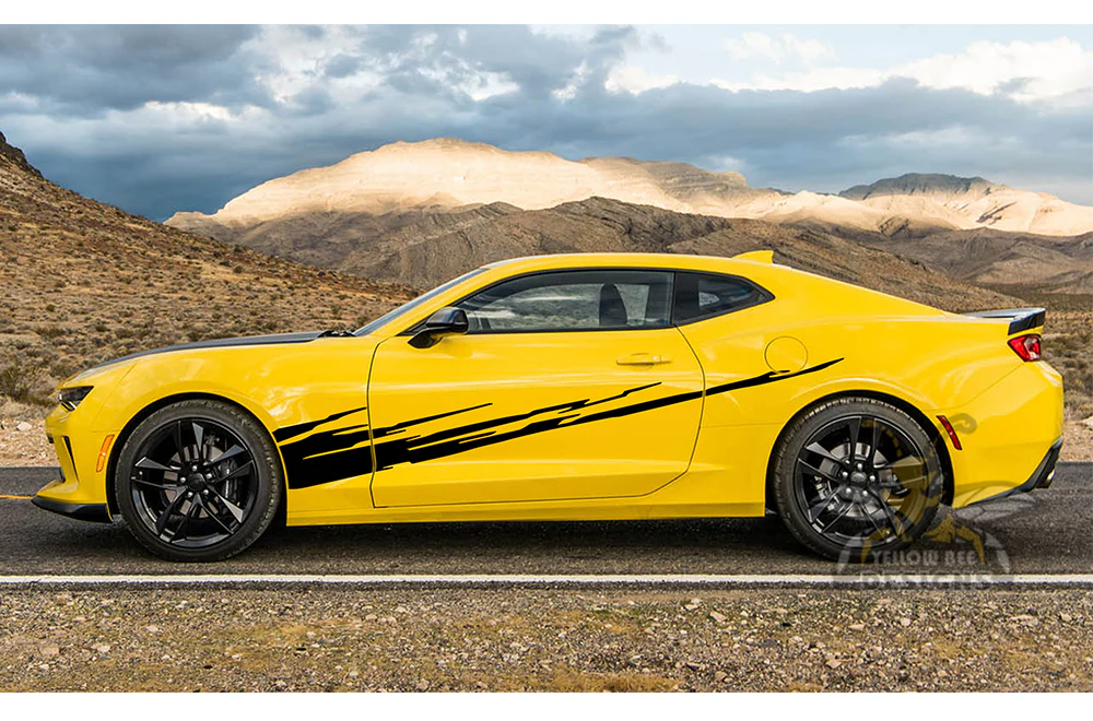 Side Splash Graphics Vinyl Decals Compatible with Chevrolet Camaro - Image 2