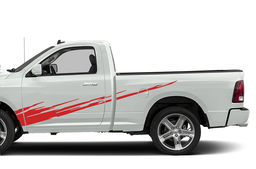 Side Splash Graphics Vinyl Decals Compatible with Dodge Ram Regular Cab 1500