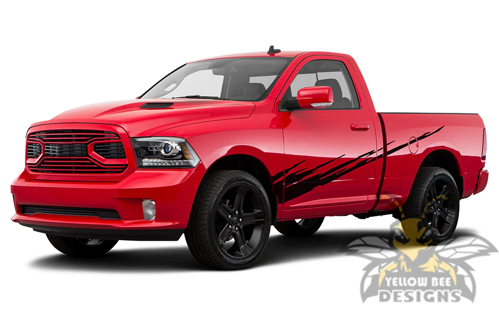 Side Splash Graphics Vinyl Decals Compatible with Dodge Ram Regular Cab 1500 - Image 2