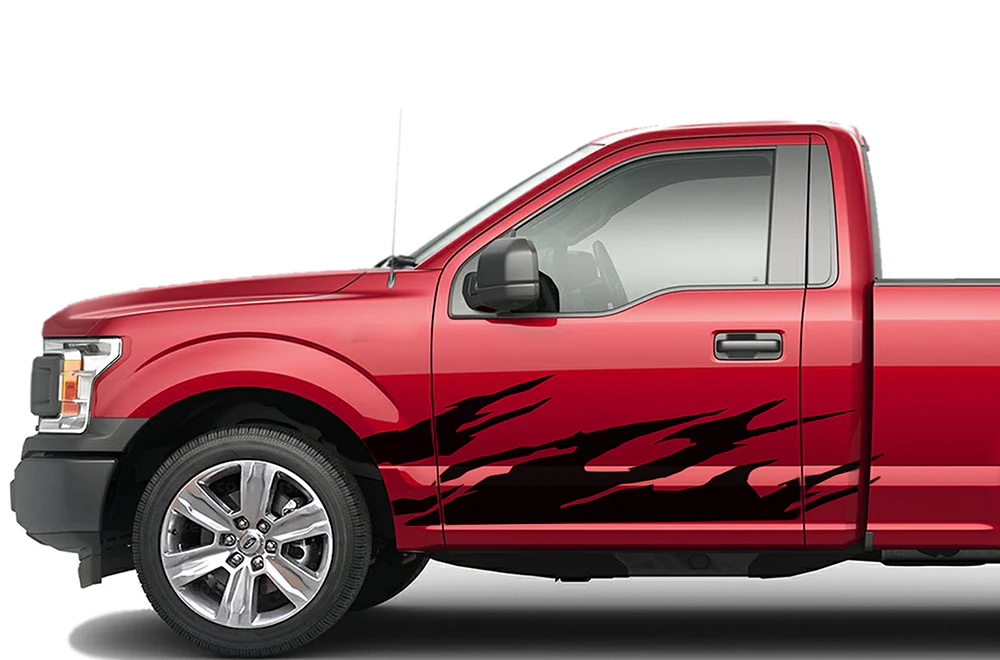 Side Splash Graphics Vinyl Decals Compatible with Ford F150 Regular Cab