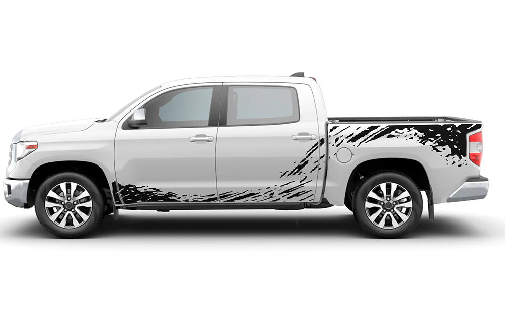 Side Splashes Graphics Vinyl Decal Compatible with Toyota Tundra