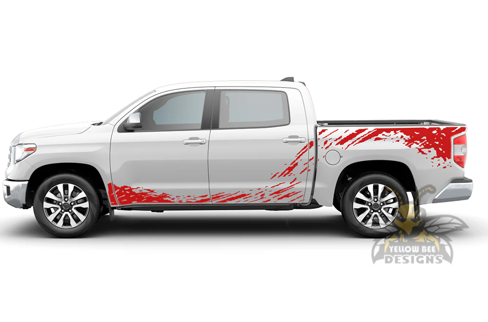 Side Splashes Graphics Vinyl Decal Compatible with Toyota Tundra - Image 2
