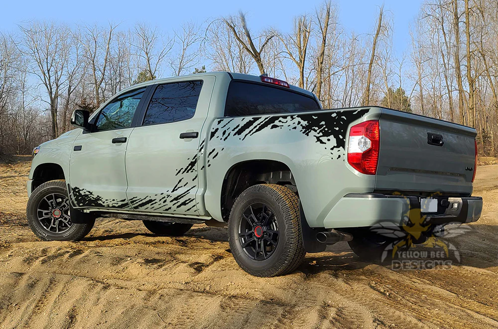 Side Splashes Graphics Vinyl Decal Compatible with Toyota Tundra - Image 4