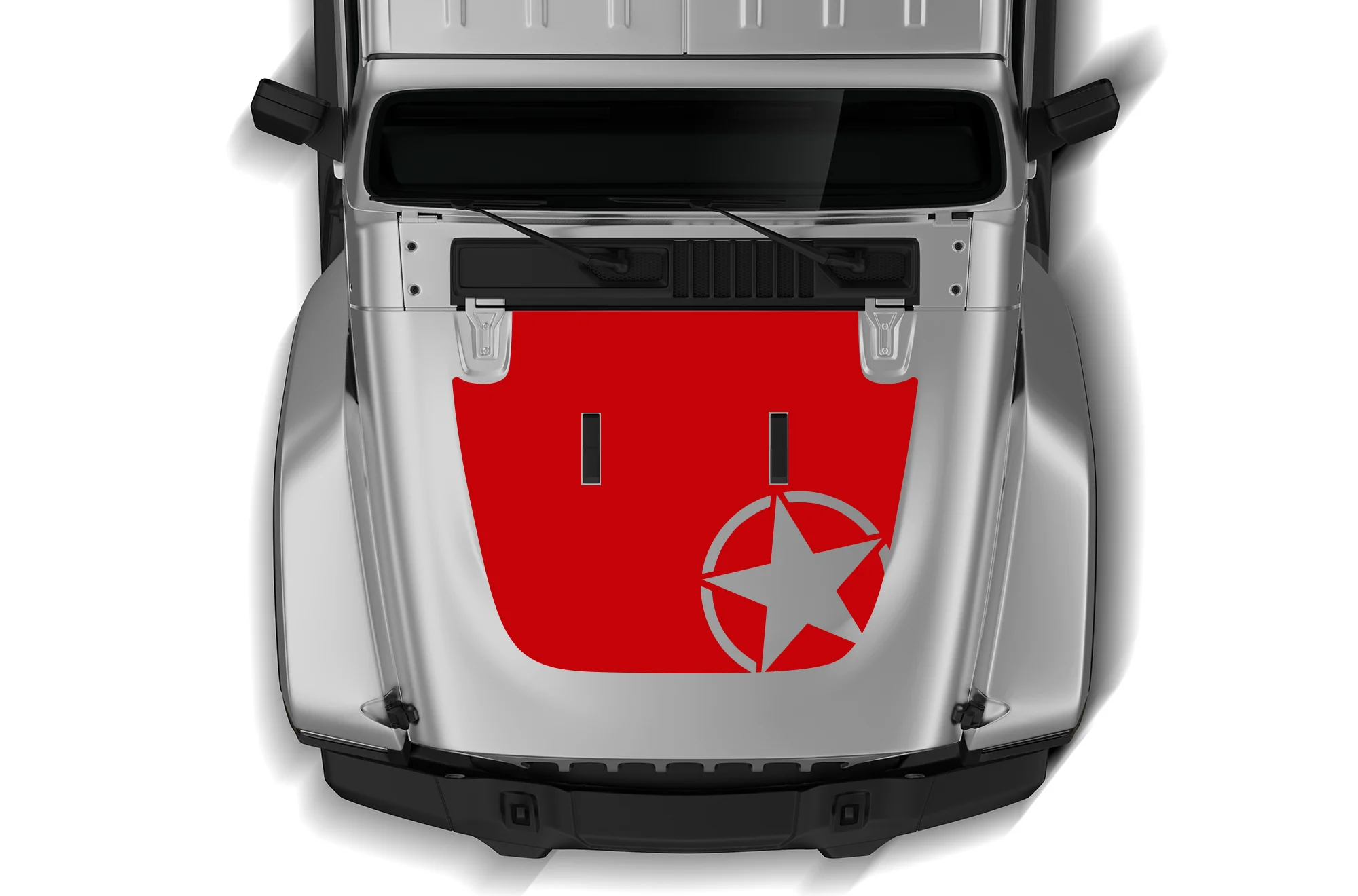 Side Star Hood Graphics Decals Vinyl Compatible with Jeep JT Gladiator - Image 2
