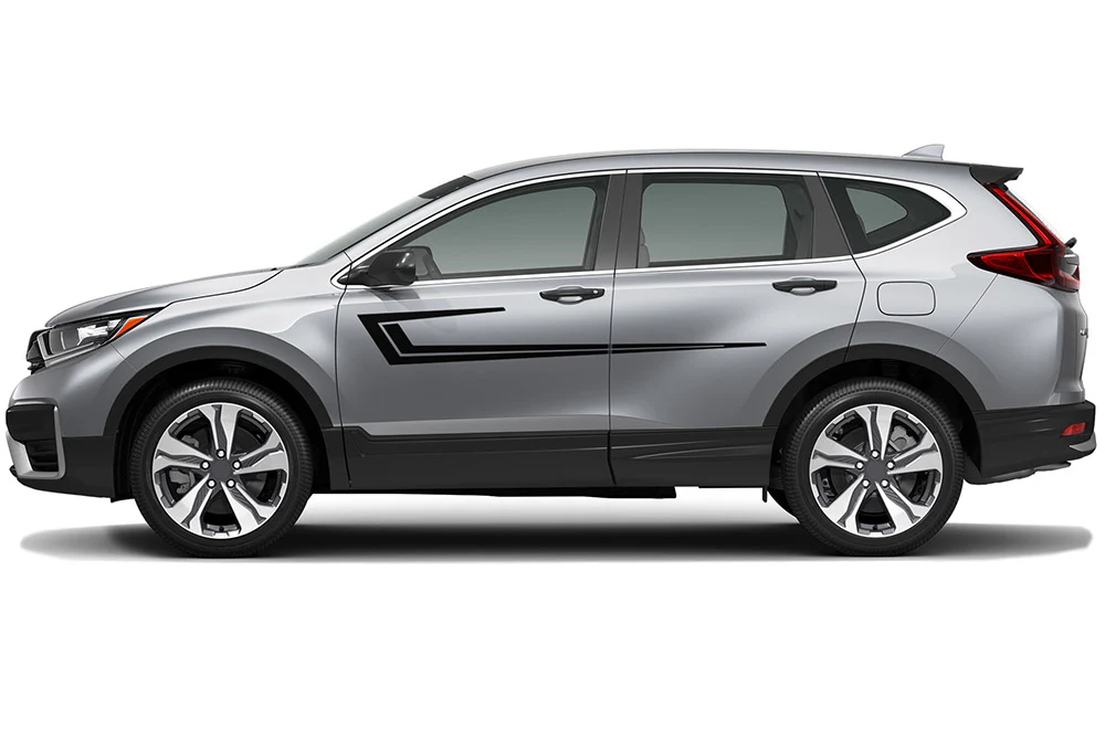 Side Strike Stripes Graphics Vinyl Decals Compatible with Honda CR-V