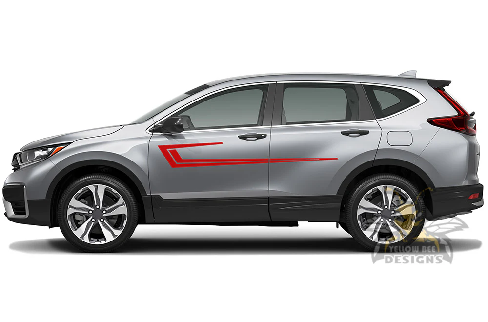 Side Strike Stripes Graphics Vinyl Decals Compatible with Honda CR-V - Image 3