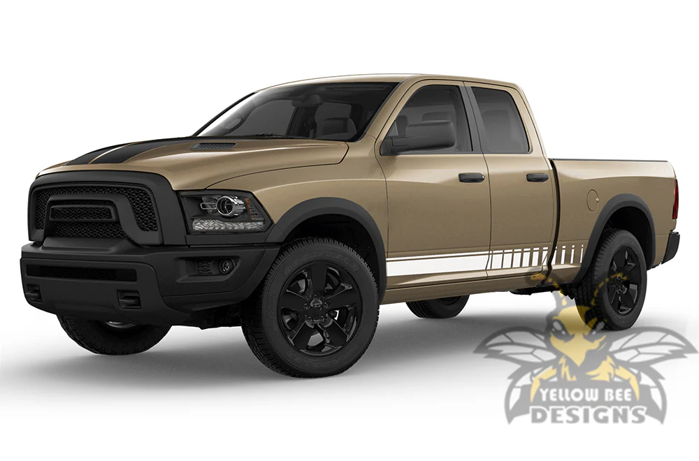 Side Stripes Graphics Kit Vinyl Decals Compatible with Dodge Ram 1500 Quad Cab - Image 4