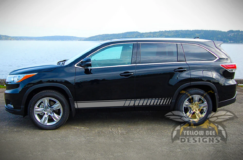 Side Stripes Graphics Vinyl Decals Compatible with Toyota Highlander - Image 3