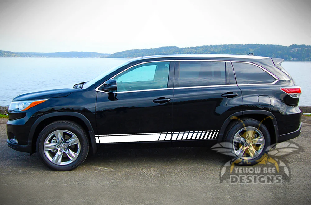 Side Stripes Graphics Vinyl Decals Compatible with Toyota Highlander - Image 5