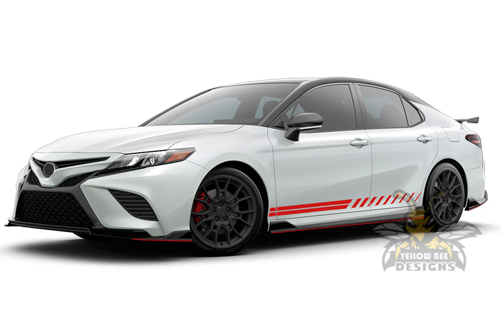 Side Toyota Stripes Graphics Vinyl Decals Compatible with Toyota Camry - Image 4