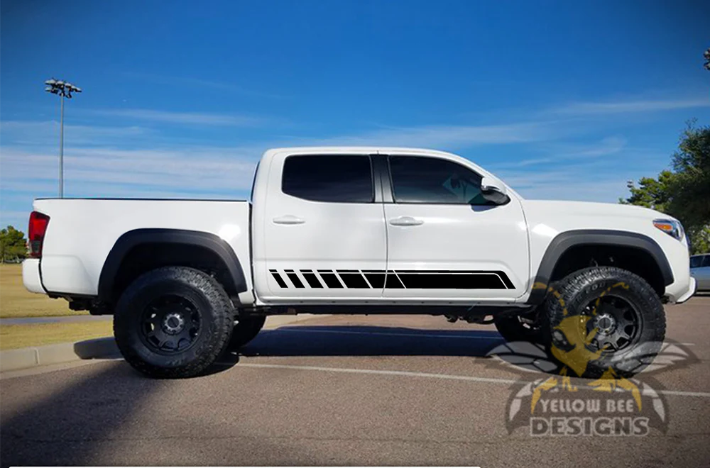 Side Vinyl Stripes Decal Compatible with Toyota Tacoma Double Cab - Image 3