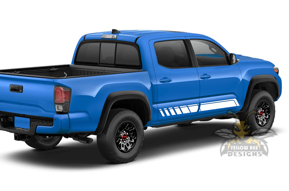 Side Vinyl Stripes Decal Compatible with Toyota Tacoma Double Cab - Image 4
