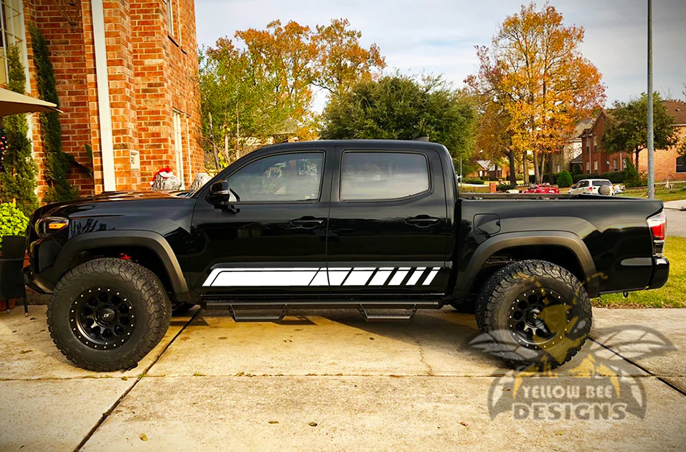Side Vinyl Stripes Decal Compatible with Toyota Tacoma Double Cab - Image 7