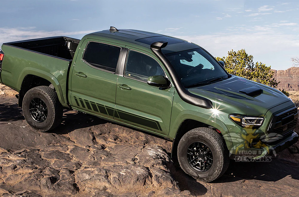 Side Vinyl Stripes Decal Compatible with Toyota Tacoma Double Cab - Image 9