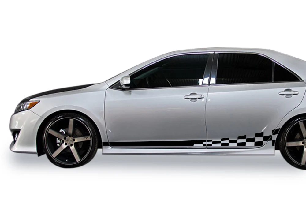 Side Wavy Stripes Graphics Vinyl Decals Compatible with Toyota Camry - Image 3