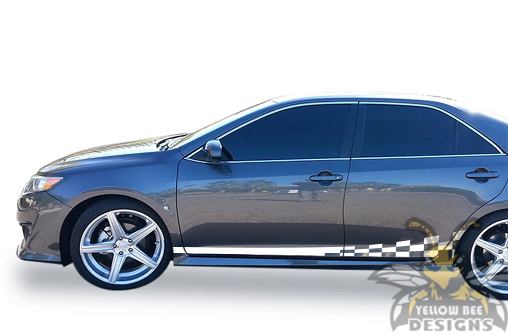Side Wavy Stripes Graphics Vinyl Decals Compatible with Toyota Camry - Image 5