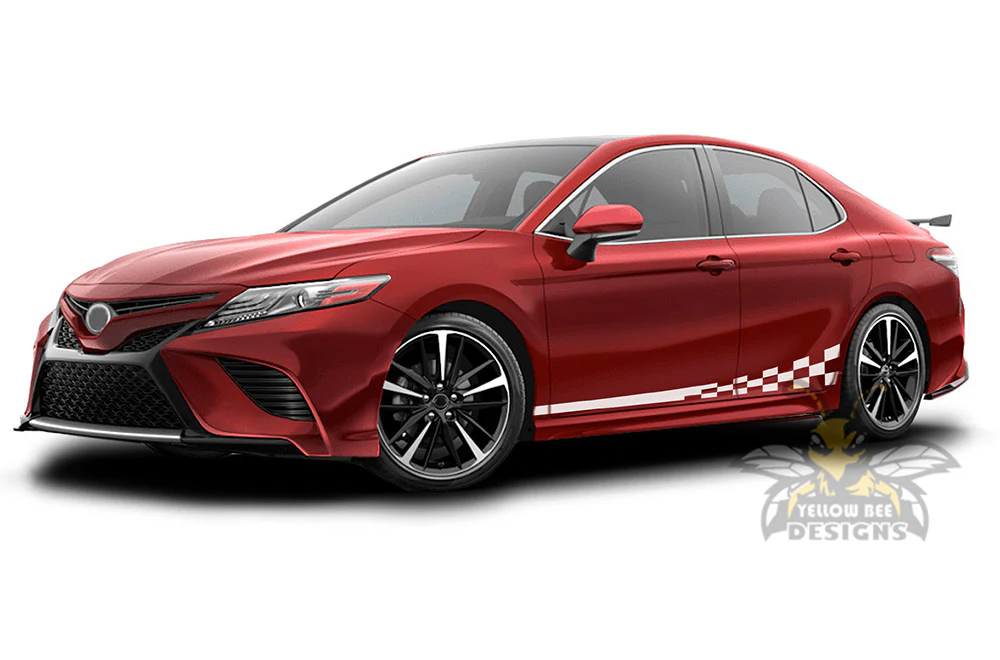 Side Wavy Stripes Graphics Vinyl Decals Compatible with Toyota Camry - Image 8