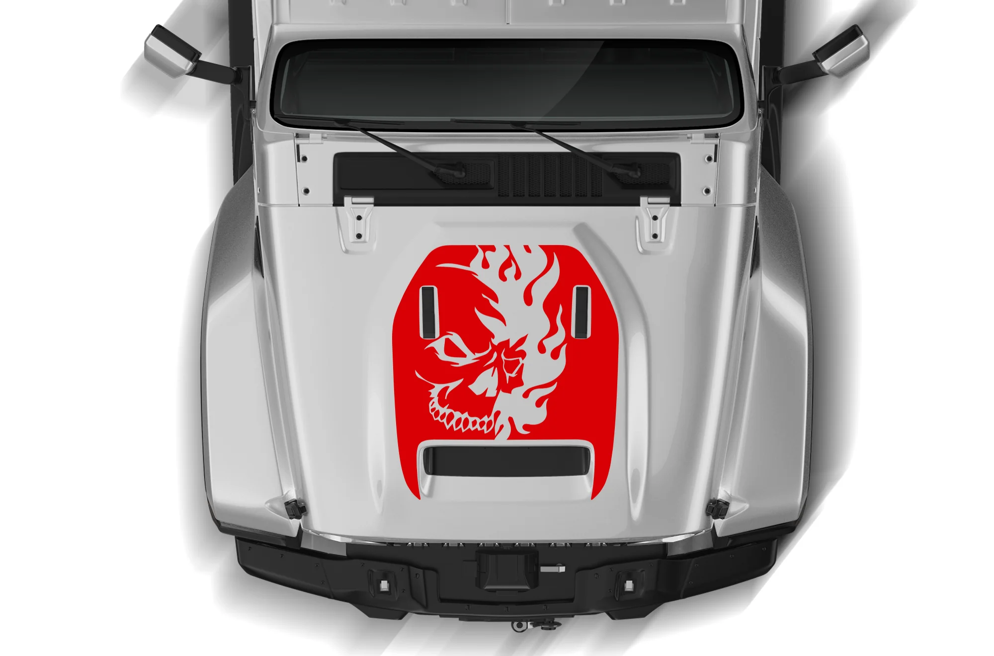 Skull Hood Graphics Decals Compatible with Jeep JT Gladiator Mojave - Image 2