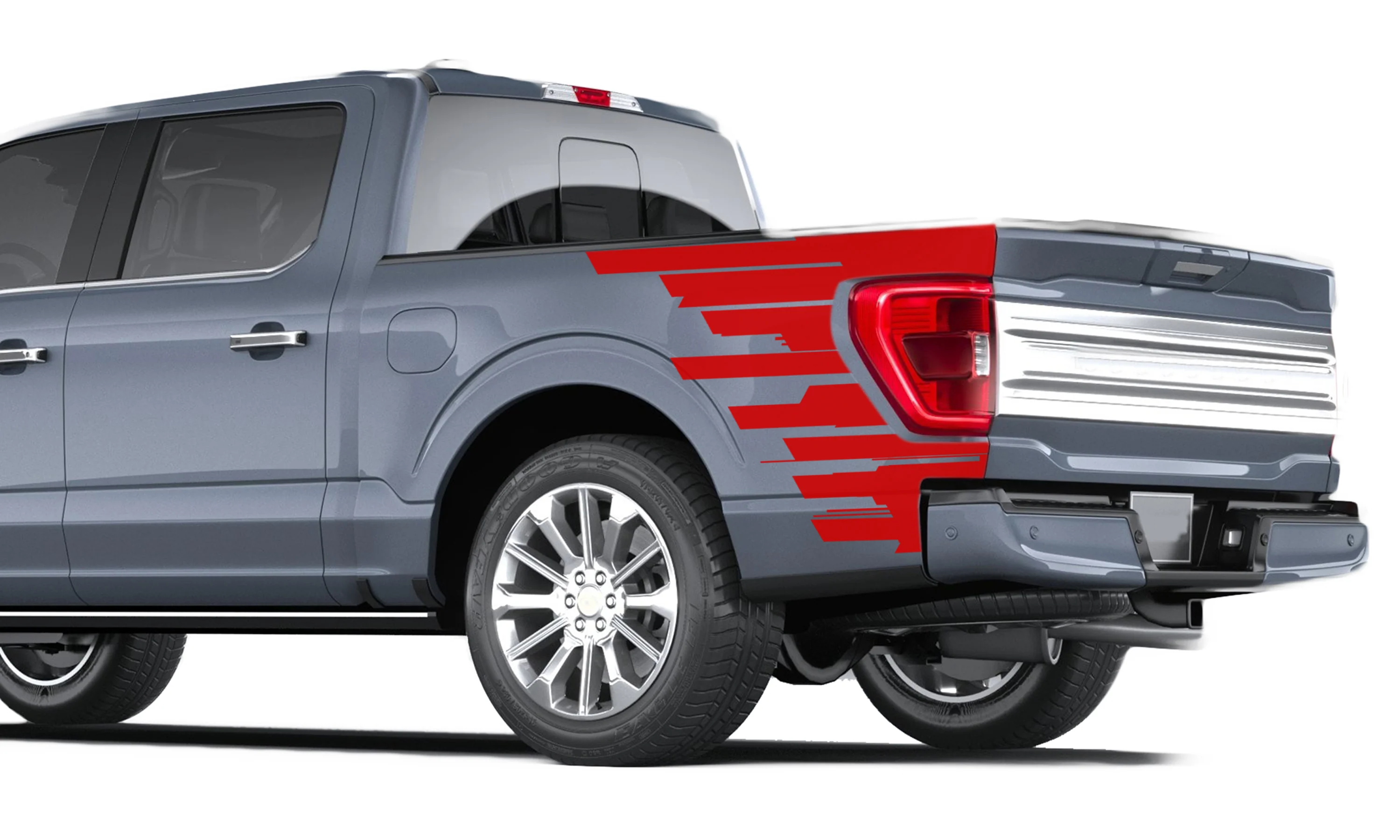 Skyscrapers Bed Graphics Vinyl Decals Compatible with Ford F150 - Image 4