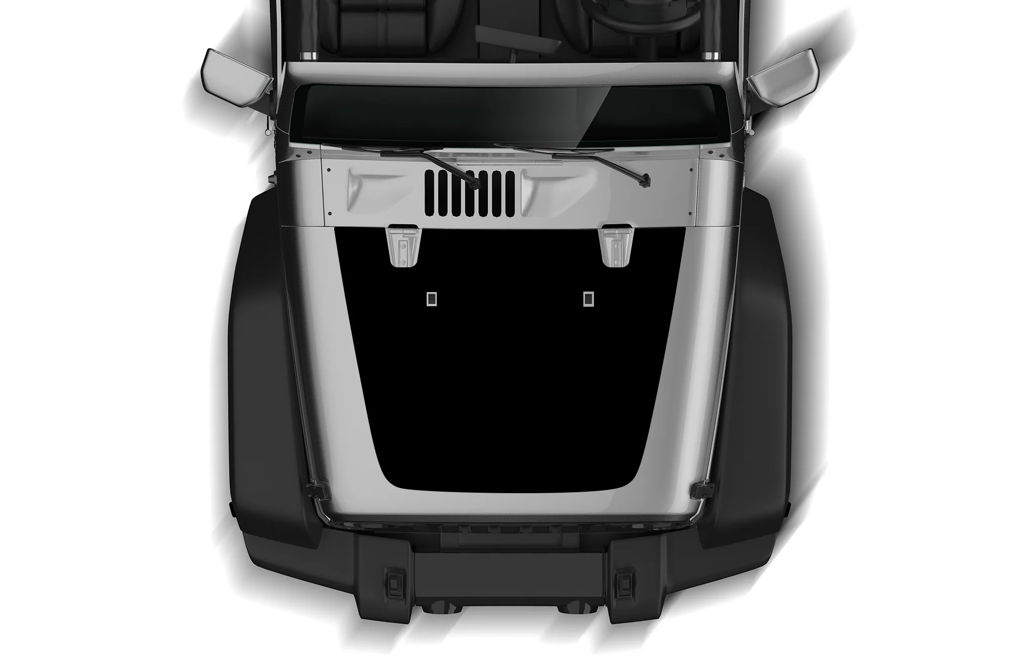 Solid Hood Graphics Vinyl Decals Compatible with Jeep JK Wrangler 2007-2018