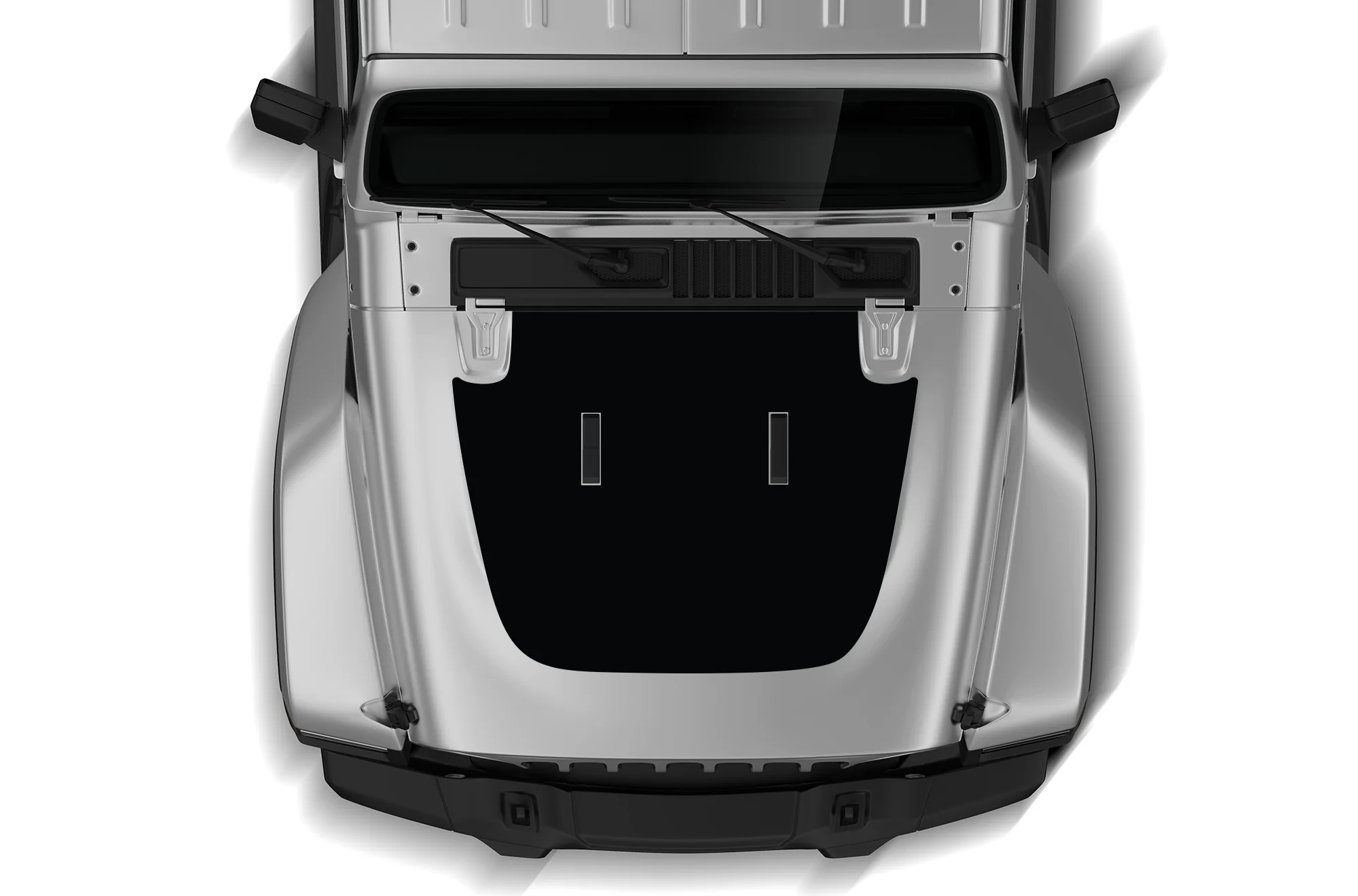 Solid Hood Graphics Vinyl Decals Compatible with Jeep JL Wrangler