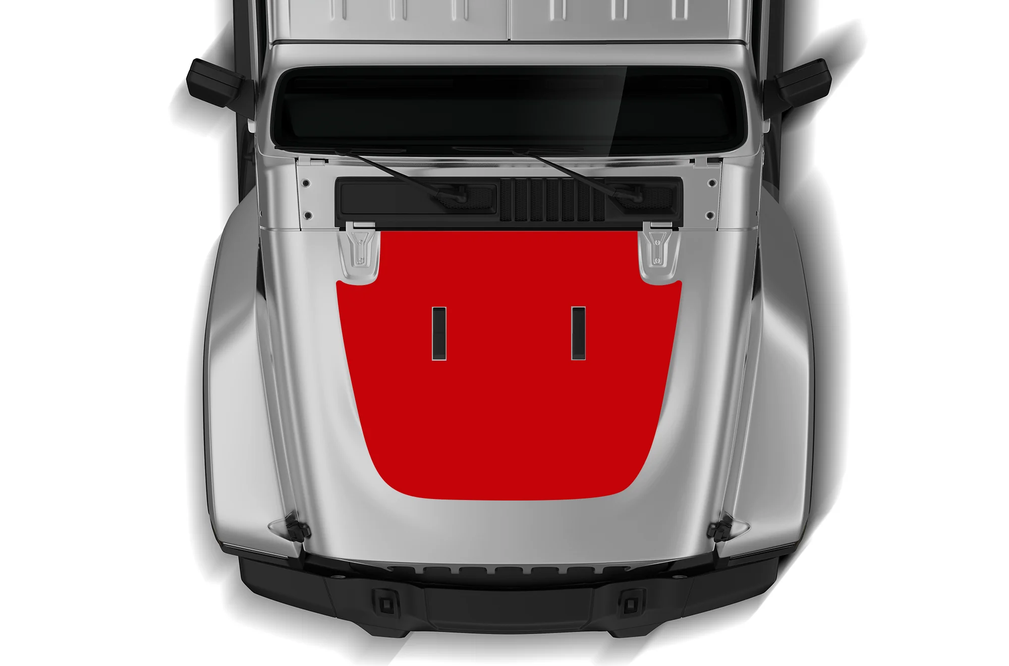 Solid Hood Graphics Vinyl Decals Compatible with Jeep JL Wrangler - Image 2