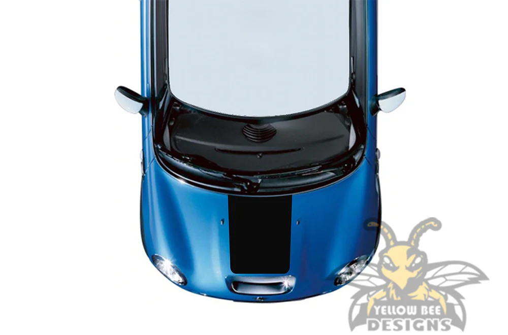 Solid Hood Stripes Graphics Vinyl Decal Compatible with Mini Cooper - Image 2