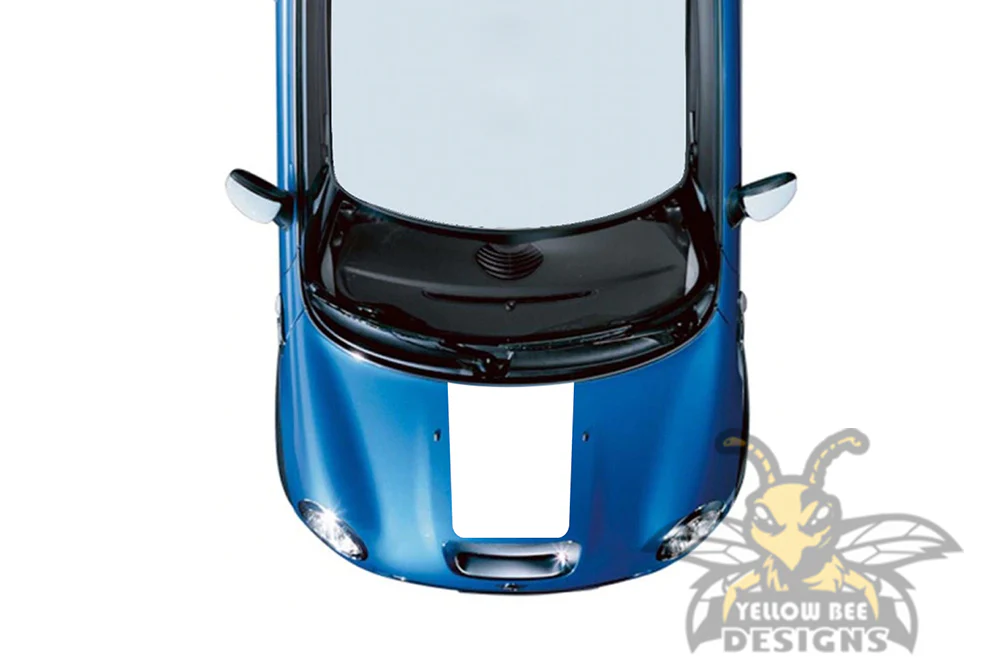 Solid Hood Stripes Graphics Vinyl Decal Compatible with Mini Cooper - Image 3