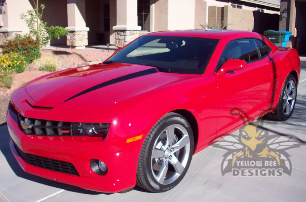 Spear Hood Graphics Vinyl Decals Compatible with Chevrolet Camaro - Image 3