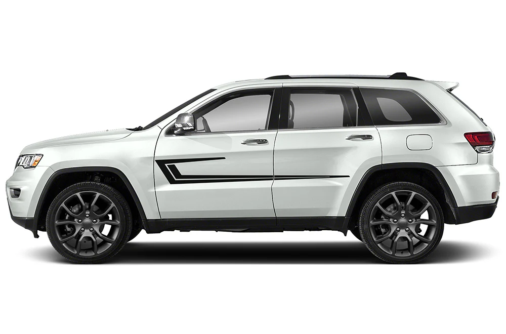 Spear Side Stripes Graphics Vinyl Decals Compatible with Grand Cherokee